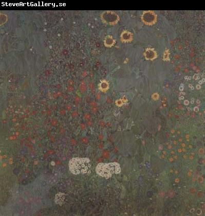 Gustav Klimt Farm Garden with Sunflowers (mk20)